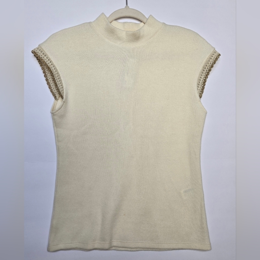 Zara, Elegant Cream Women's Top. Sz M - Picture 2 of 10